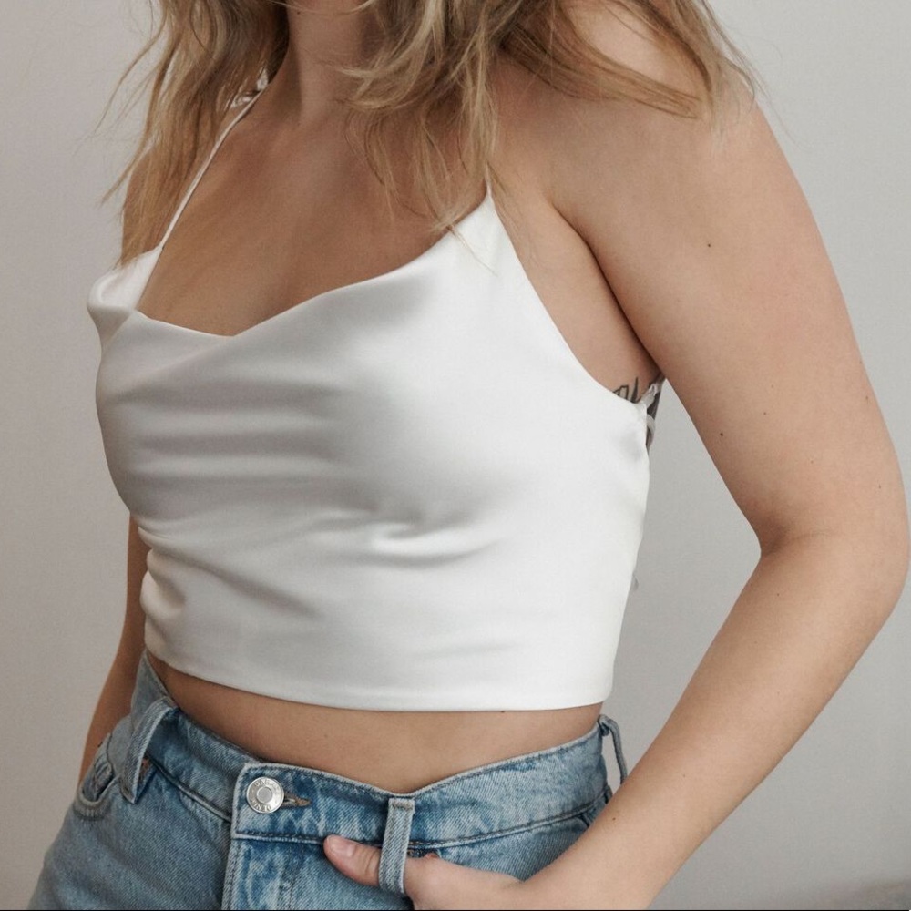 Garage Cowl Neck Satin Cami